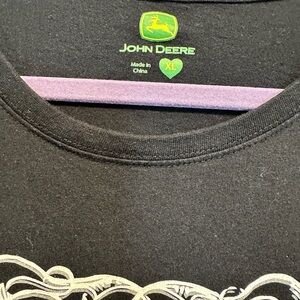 John Deere Black T-Shirt with Graphic Design